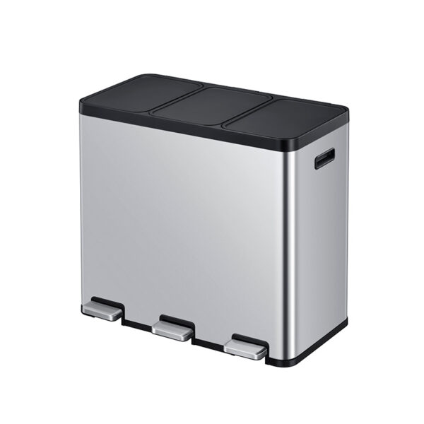 Essential 1 Recycler pedaalemmer 20+20+20 liter mat RVS - VB 912561