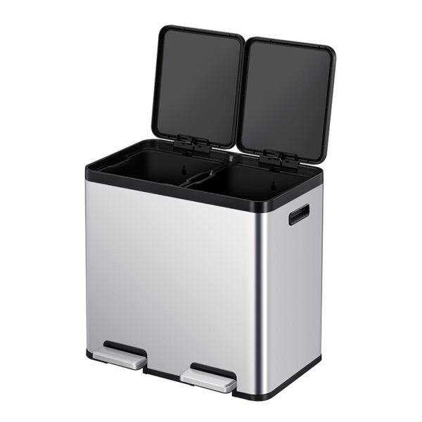 Essential 1 Recycler pedaalemmer 22+22 liter mat RVS - VB 912544 - Afbeelding 3