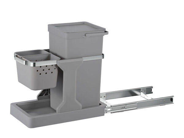 Deco Inbouwafvalemmer 20+4 liter grijs - VB 993124 - Afbeelding 2