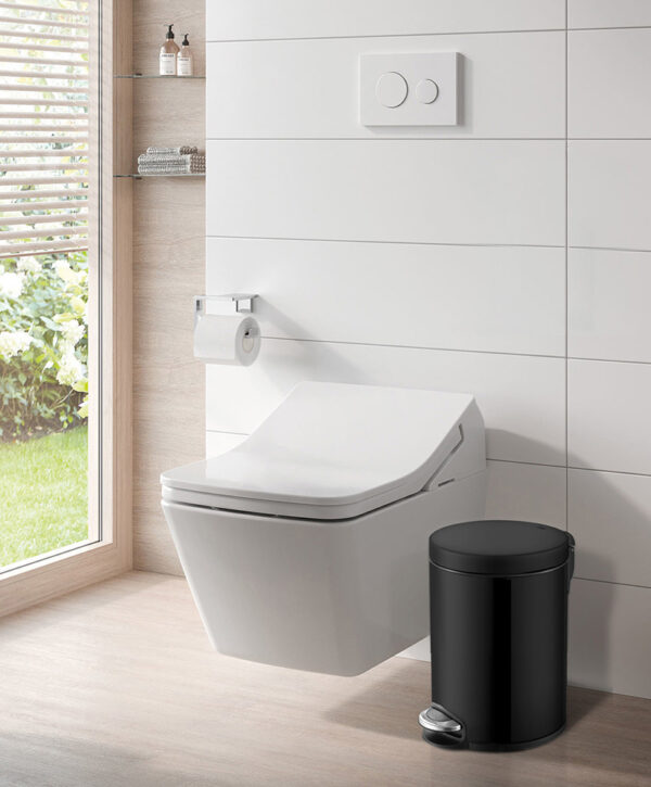 Serene pedaalemmer 5 liter mat zwart - VB 921505 - Afbeelding 5