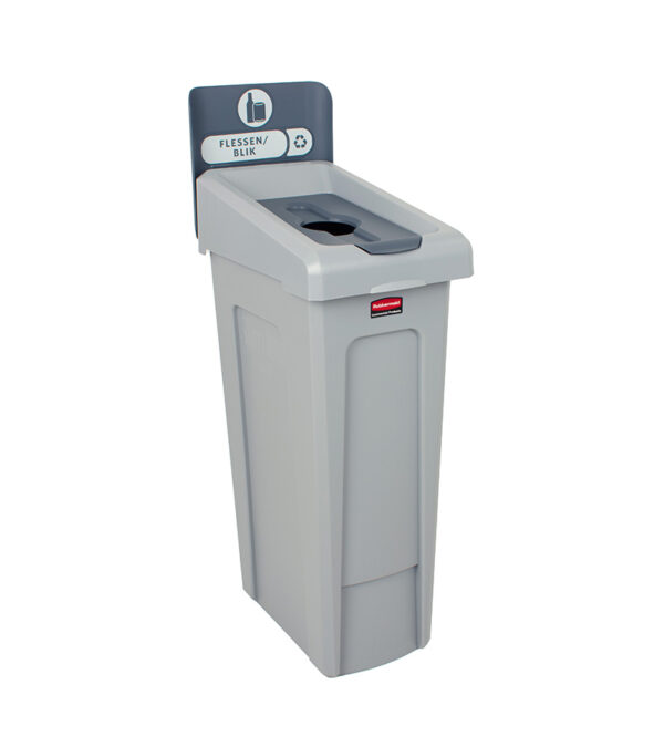 Slim Jim Recyclingstation Fles/Blik Inwerpopening grijs, grijs - VB 201631