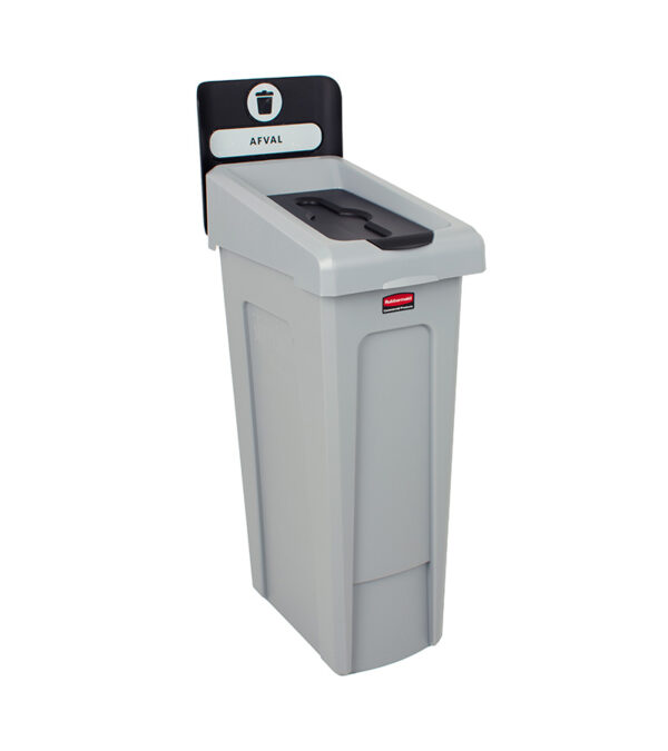 Slim Jim Recyclingstation Rest Gesloten Deksel grijs, zwart - VB 201662