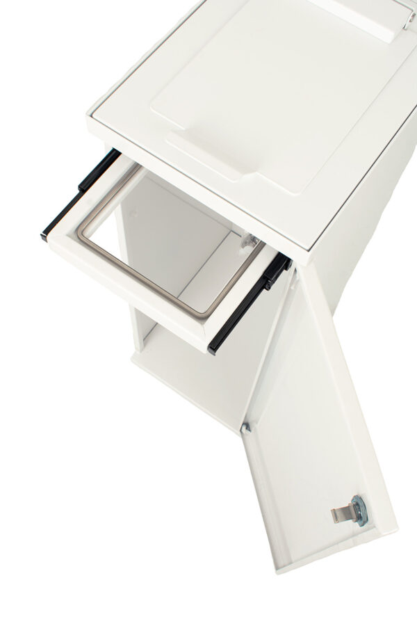 Modulaire Afvalbak met Deur en Zakhouder 55 liter wit - VB 946753 - Afbeelding 5