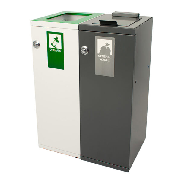 Modulaire Afvalbak met Deur en Zakhouder 55 liter grijs - VB 946760 - Afbeelding 8