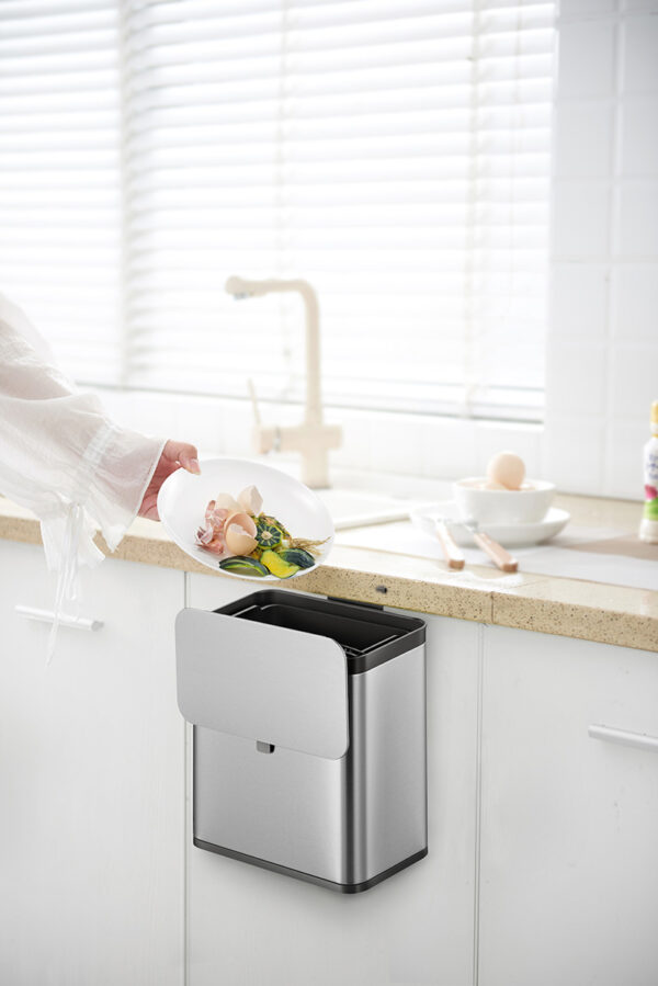 Puro S Food Waste Caddy 7 liter matRVS, zwart - VB 900807 - Afbeelding 5