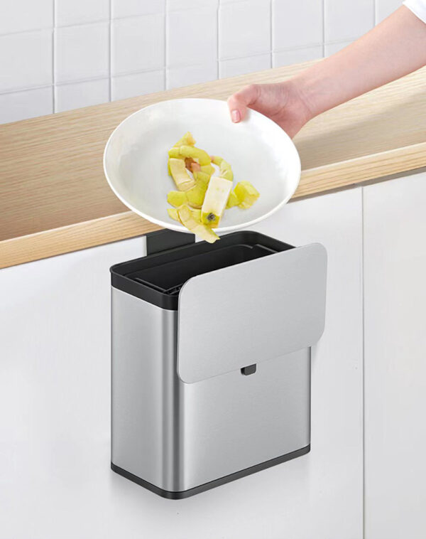 Puro S Food Waste Caddy 7 liter matRVS, zwart - VB 900807 - Afbeelding 6