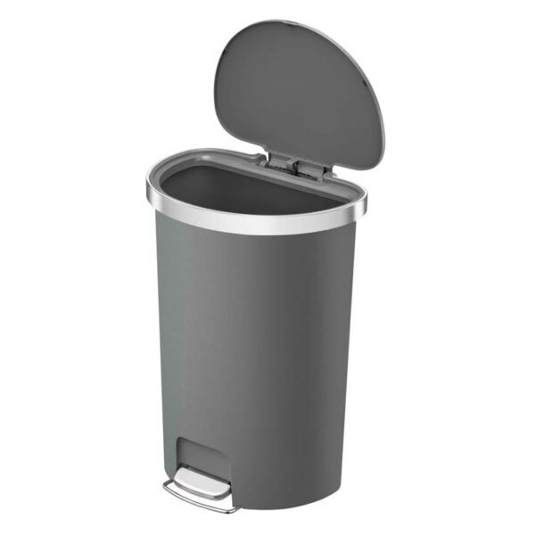 Hana pedaalemmer halfrond 55 liter grijs - VB 622155 - Afbeelding 2