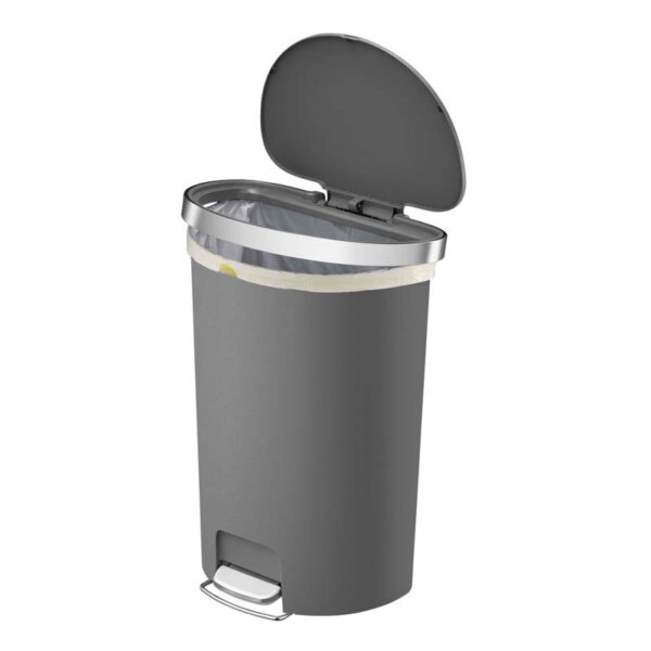 Hana pedaalemmer halfrond 55 liter grijs - VB 622155 - Afbeelding 3