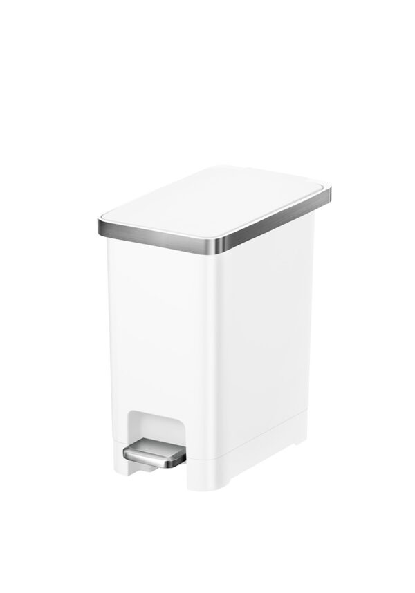 Hana Slim 1 Pedaalemmer 10 liter wit - VB 637710