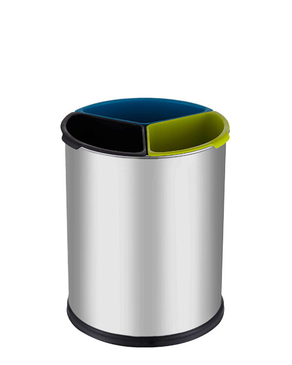 Ronde Afvalscheidingsbak Open Top 3x3,5 liter matrvs - VB 903911