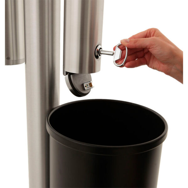 Vrijstaande dubbele asbakpaal aluminium aluminium - VB 659951 - Afbeelding 2