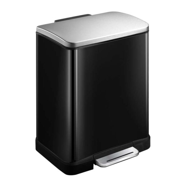 E-Cube pedaalemmer 20 liter zwart glanzend, mat RVS - VB 926820