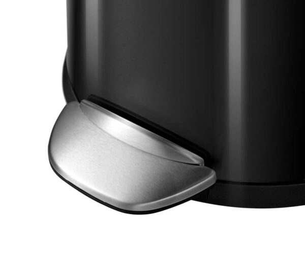 Belle Deluxe pedaalemmer 12 liter zwart glanzend, mat RVS - VB 921712 - Afbeelding 6