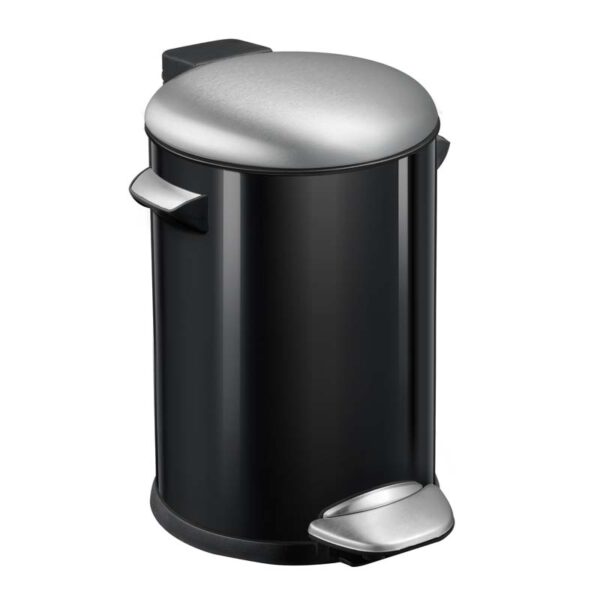 Belle Deluxe pedaalemmer 20 liter zwart glanzend, mat RVS - VB 921720