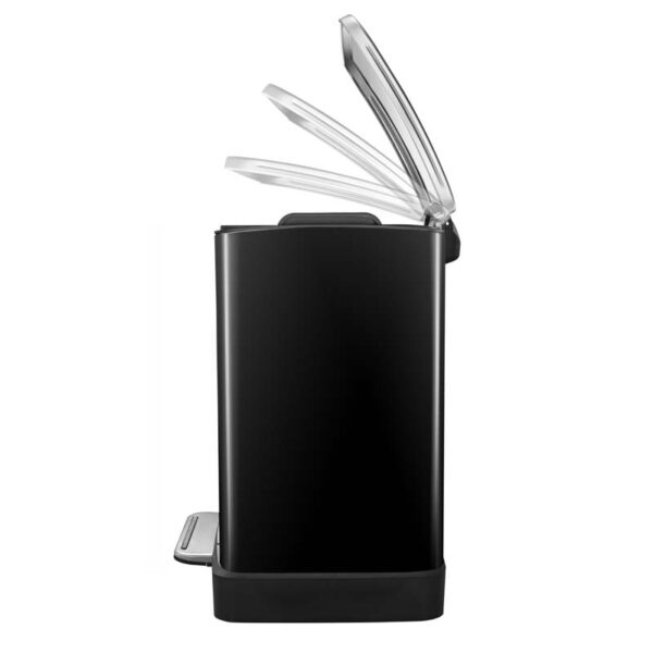E-Cube pedaalemmer 12 liter zwart glanzend, mat RVS - VB 926812 - Afbeelding 4