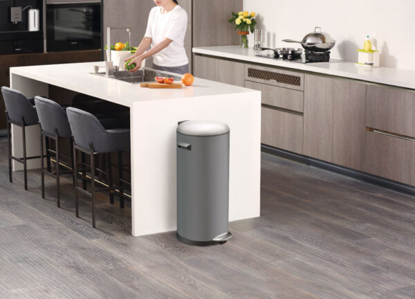 Belle Deluxe pedaalemmer 30 liter grijs, sandcoated - VB 921730 - Afbeelding 5