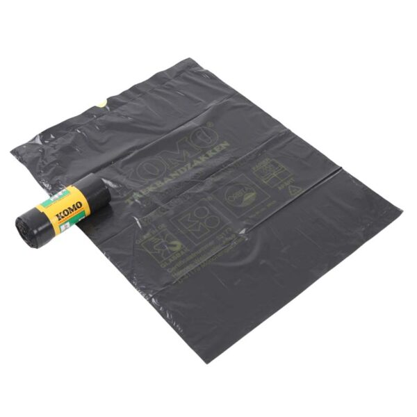 Afvalzakken 60x80x0.043 KOMO Trekband grijs - 705467