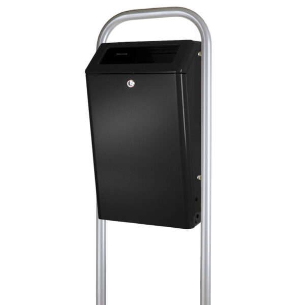 Buitenafvalbak 50 liter zwart grijs - VB 888000