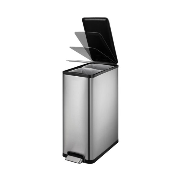 Ecoslim recycler pedaalemmer 20+20 liter mat RVS - VB 937640 - Afbeelding 2