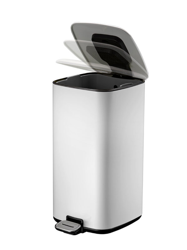 Regent pedaalemmer 20 liter wit - VB 928820 - Afbeelding 2