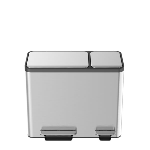 EcoCasa Recycler pedaalemmer 30+15 liter mat RVS - VB 912845 - Afbeelding 8