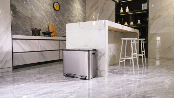 EcoCasa Recycler pedaalemmer 15+15+15 liter mat RVS - VB 912846 - Afbeelding 7