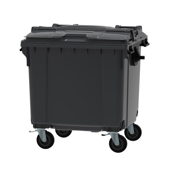 Container 1100 liter split deksel grijs - VB 719105