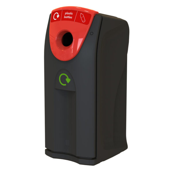 Maxi Envirobin met flessenopening 140 liter zwart, rood - VB 719426