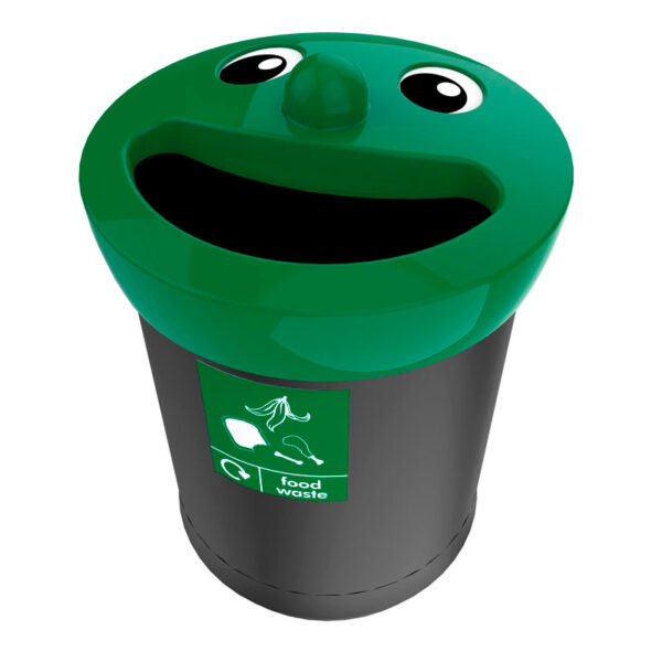 Smiley Face Bin Food Waste 52 liter zwart, groen - VB 719440