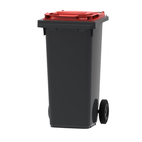 Mini-container 120 liter grijs, rood - VB 120000