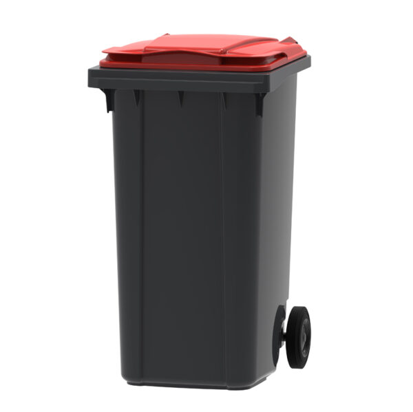 Mini-container 240 liter grijs, rood - VB 240000