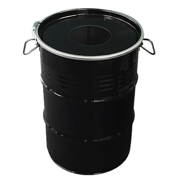Afvalbak met inwerpopening 60 liter zwart - VB 352855
