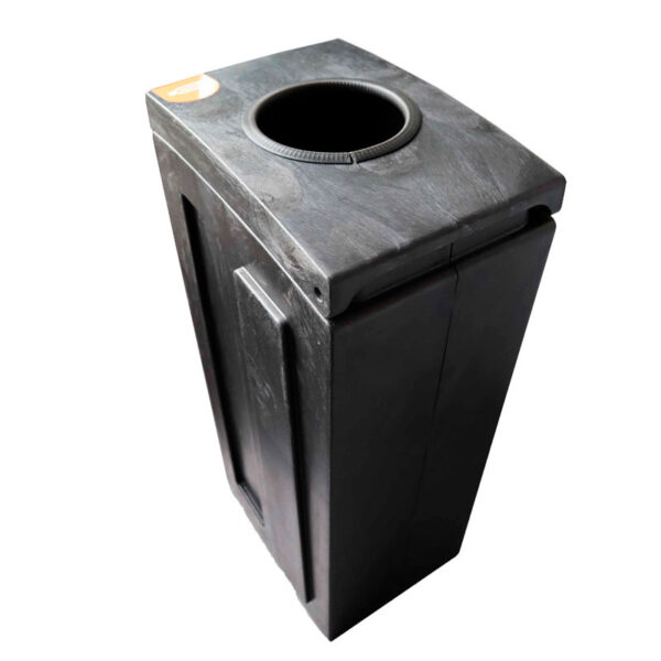 Original PMD met open deksel 70 liter grijs - VB 012107 - Afbeelding 2