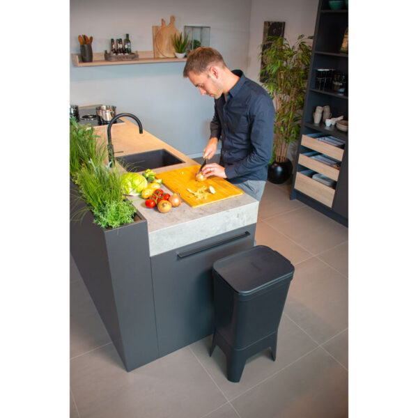 Circubin 20+20 liter met deksel antraciet - VB 012725 - Afbeelding 9
