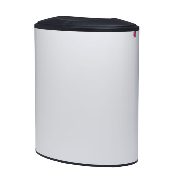 Binc afvalbak 3-stroom met gesloten deksel wit, zwart - VB 730667