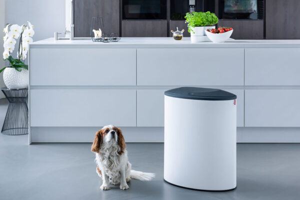 Binc afvalbak 3-stroom met gesloten deksel wit, zwart - VB 730667 - Afbeelding 9