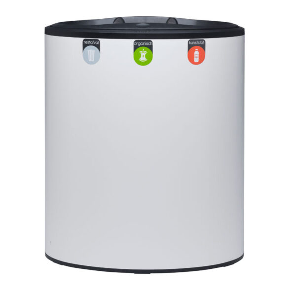 Binc afvalbak 3-stroom met open deksel wit, zwart - VB 730704 - Afbeelding 4