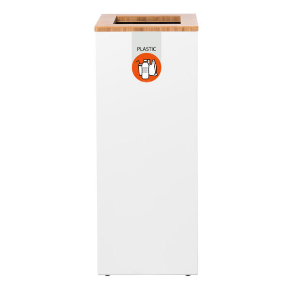 Paxa Medium 34 liter "Plastic" wit, bamboe, oranje - VB 730872