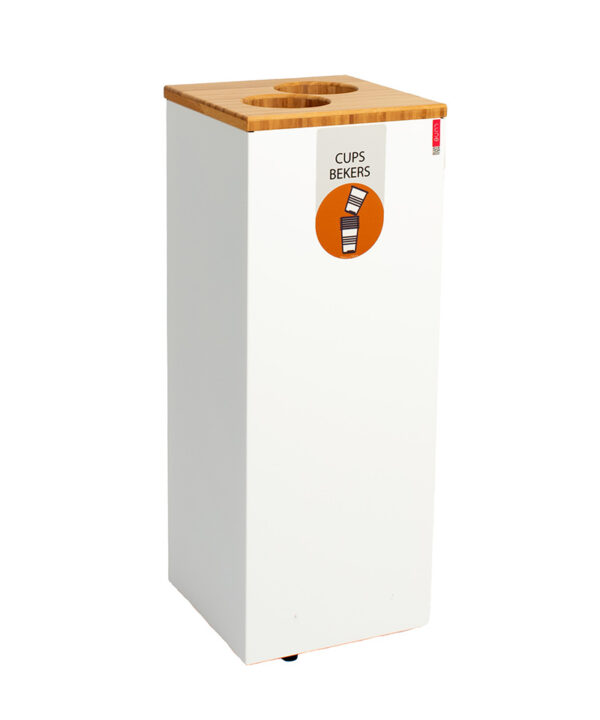 Paxa Medium 34 liter "Bekers/Cups" wit, bamboe - VB 730902 - Afbeelding 2