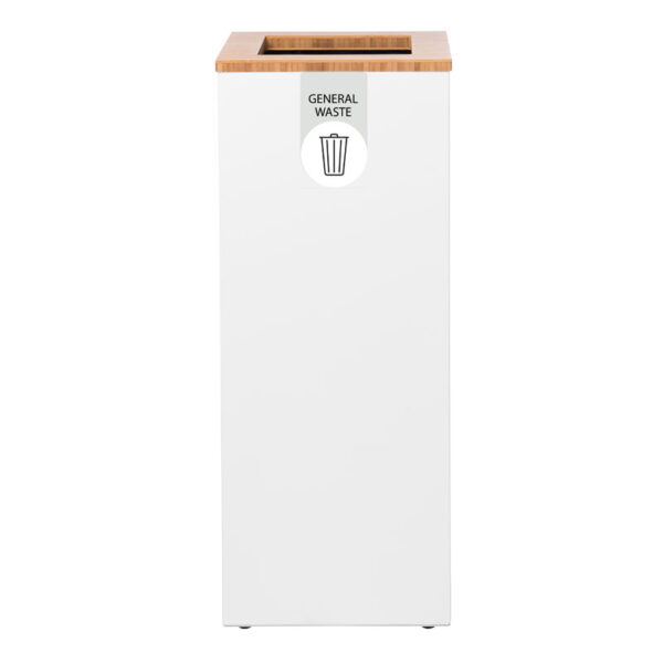 Paxa Large 65 liter "General Waste" wit, bamboe, grijs - VB 730919