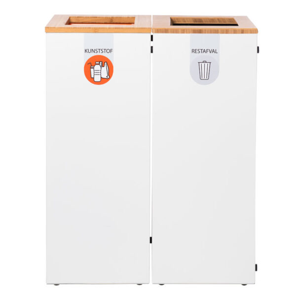 Paxa Large 65 liter "General Waste" wit, bamboe, grijs - VB 730919 - Afbeelding 3