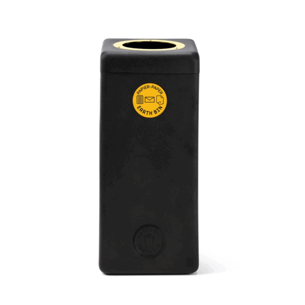 EarthBin afvalbak 90L zwart, geel - VB 648670 - Afbeelding 2