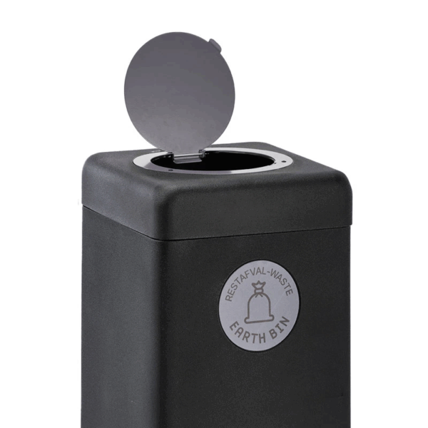 EarthBin afvalbak 90L zwart, grijs - VB 828854 - Afbeelding 3