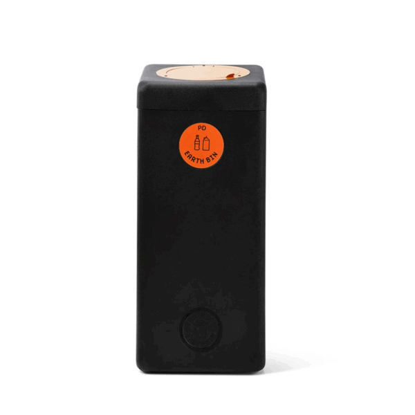 EarthBin afvalbak 90L zwart, oranje - VB 690614 - Afbeelding 2