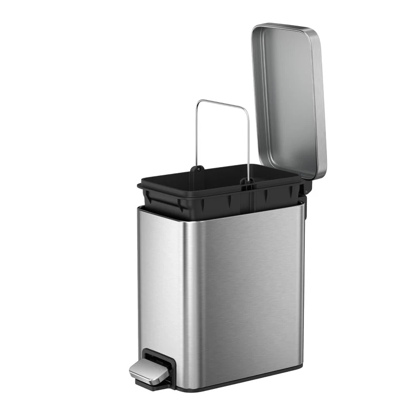 EKO Genie Slim pedaalemmer 5 liter mat RVS - VB 911705 - Afbeelding 3