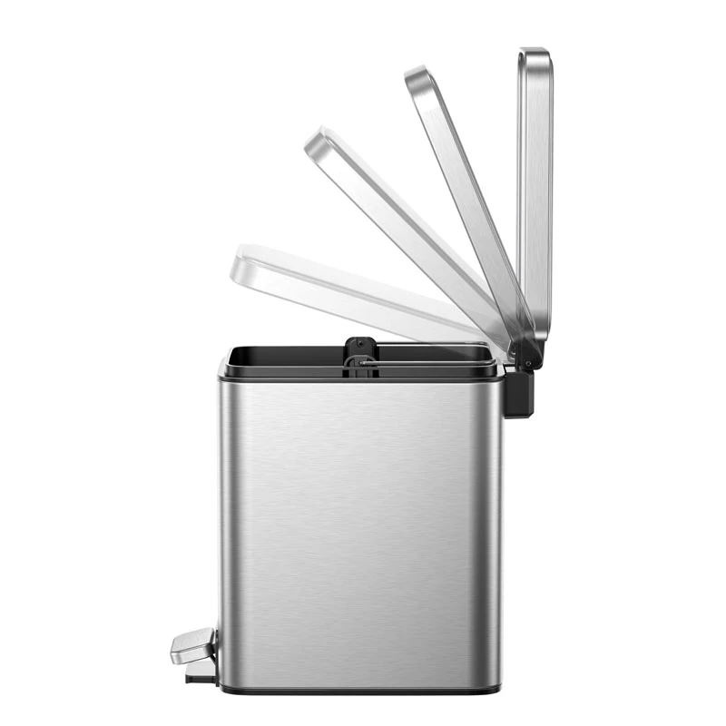 EKO Genie Slim pedaalemmer 5 liter mat RVS - VB 911705 - Afbeelding 2